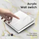 YINKA EU UK Korean Standard Acrylic Light Switch Wall Switch Safety Switch 1 Gang Recessed Switch