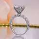 Luxury 3 Carat D Color Moissanite Ring with Certificate 925 Sterling Silver Platinum Plated Wedding