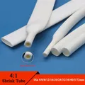 1M 4:1 White Heat Shrink Tube With Glue Thermoretractile Heat Shrinkable Tubing Dual Wall Heat