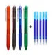 6PCS High-capacity Erasable Gel Pen Set with Refill Rod Washable Handle 0.5mm Magic Ink Ballpoint