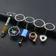 Auto Speed Gearbox Gear Alloy Keychain Manual Transmission Lever Metal Key Ring Car Refitting Brake