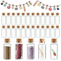 50pcs~10pcs Small Cute Mini Cork Stopper Glass Bottles Vials Jars Containers Small Wishing Bottle