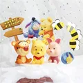 Disney Cute Cartoon Birthday Cake Topper Decoration Winnie the Pooh Pig Tigger Birthday for Party