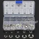 120/200 PCS 304 Stainless Steel Stainless Steel E Clip washer Assortment Kit Circlip retaining ring