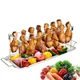 LMETJMA Chicken Wing and Leg Rack 14 Slot Stainless Steel Chicken Leg Grill Rack Chicken Drumstick