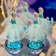5/10pcs Disney Princess Cake Decoration Frozen Cake Cupcake Toppers Cake Flag Baby Shower Happy