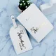 2pcs/set Travel Passport Cover PU Leather Luggage Name Tag Protective Case Letter Print Fashion