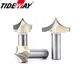 Woodworking Carving Tool Point Cutting Round Over Bit Tungsten Carbide Tip Nose CNC Router Bit for