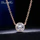 Double Fair Simple Style Cubic Zirconia Necklaces &Pendants Rose Gold Color Fashion Jewelry For