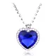 Titanic Ocean Heart Love Forever Necklace Heart Crown Crystal Charm Choker Pendant For Women Girls