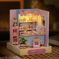 Baby House Mini Miniature Doll House DIY Small House Kit Making Room Toys Home Bedroom Decorations