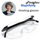 1.6 Times Magnification Men Reading Glasses Rimless Big Vision Magnifying Portable Plastic