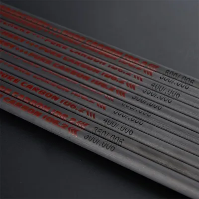 Toparchery 31" Pure Carbon Arrow Shaft Inner Diameter 6.2mm Spine 300 350 400 500 600 Compound Recurve Bow Hunting Archery Shaft