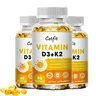 Premium Vitamin D3+K2 Capsules Vitamin D3 5000 K2 (MK7) For Whole Wellness & Immune Vitamins