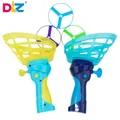 Flying Saucer Disc Launcher Kids Flying Toys Pull String UFO Throw Catch Outdoor Sport Propeller