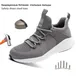 2022 Work Safety Shoes Men Black Shoes Safety Boots for Men Indestructible Work Sneakers Protective