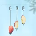 Parrot Stainless Steel Fruit Fork Corn Apple Fork Toy Bird Cage Supplies Bird Fruit Insert Feeder