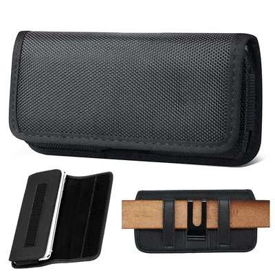 Phone Holster Case Nylon Cell Phone Belt Clip 3.5-6.3 inch Pouch Carrying Case Waist Bag for iPhone 13 12 Samsung Galaxy Xiaomi