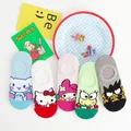 Kawaii Sanrio Hello Kitty Socks Cute Cartoon My Melody Cinnamoroll Girls Invisible Socks Student