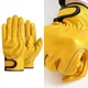 Work Gloves Cowhide Leather Workers Work Welding Safety Protection Garden Sports Motorcycle Driver
