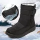 Rimocy Non Slip Waterproof Snow Boots for Women 2023 Thick Plush Winter Ankle Boots Woman Platform