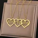Stainless Steel Necklaces Fashion Best Friends Pendants 3 Pcs/ Set Chains Choker Broken Heart BFF