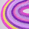 6mm 8mm AB color Rose Red Pink Purple Dyeing Rondelle Crystal Glass Beads Flat Faceted Loose Spacer