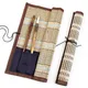 Painting Brush Holder Bamboo Rolling Bag Calligraphy Pen Case Curtain Pack For Art Supplies