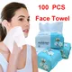 100PCS Disposable Face Towel 100%Cotton Tissue Soft Facial Cleansing Reusable Wet And Dry Makeup Non