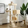 Free Shipping Drop Shipping Cat Tree Tall Cat Tower with Large Cat Condo Cozy Perch Bed Scratching