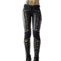 Women Pants Punk Rock Imitation Leather Pencil Pants