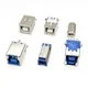 10pcs USB 2.0/3.0 Type B Female Plug Jack USB-B Right Angle AF Socket Printer Interface Soldering