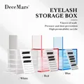 DeceMars False Eyelashes Storage Box 5 Layers Acrylic Pallet Lash Holder RED/BLUE/WHITE