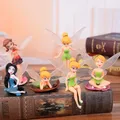 6Pcs/Set 6-10cm Disney Princess Tinker Bell Andersen’s Fairy Tales Cartoon PVC Action Figures Dolls