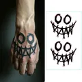 Temporary Tattoos Hand Back Fake Tattoo Sticker Dark Tattoo Stickers Black Smile Rose Tatto Witch