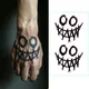 Temporary Tattoos Hand Back Fake Tattoo Sticker Dark Tattoo Stickers Black Smile Rose Tatto Witch