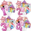 Disney Princess Cinderella Belle Cake Foil Balloons 32inch Number Birthday Party Decoration Globes