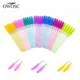 OWOSC 50 Pcs/Set Seven Colors Disposable Mascara Wands Mini Lashes Brushes Mascara Applicator Micro