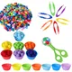 68/109 of Children's Fine Motor Skills Learning Counting Toys Colorful Plush Ball Sorting Games