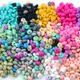 50pcs/lot 12mm Silicone lentil Beads Silicone BPA Free DIY Charms Newborn Nursing Accessory Teething