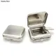 1PC Sweet Small Stainless Steel Square Pocket Ashtray Metal Ash Tray Pocket Ashtrays With Lids
