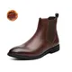 2023 Leather Men Chelsea Boots Brand Designer Italy Dress Boots Men Fashion Casual Warm Plush