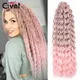 Synthetic Ariel Curl Hair Water Weave Passion Twist Crochet Braids Hair Extensions Ombre Blonde Pink