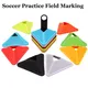 10PCS Football Training Disc Triangle Soccer Practice Field Marking Agility Training Cones Portable
