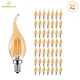 Genixgreen C35 Candle Bulb 4W Dimmable Led Filament Bulb E12 E14 Candelabra Base Flame Shape Bent