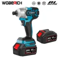 Brushless Cordless Rechargable Electric Screwdriver Impact Wrench High-speed Drill Driver+ LED Light