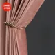 Nordic Luxury Velvet Curtains for Living Room Curtains for Bedroom Tulle European Red Backdrop Girls