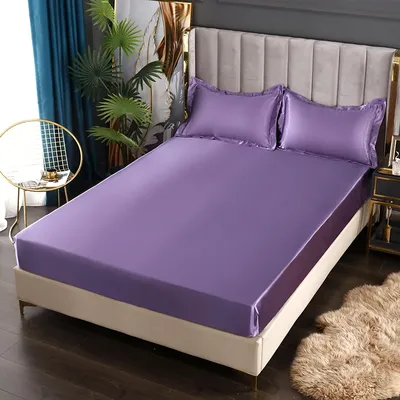New Satin Fitted Sheet European Style Rayon Mattress Cover Elastic Band Bed Sheet King 140x200 160x200 No Pillowcase Beddings