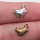 WYSIWYG 20pcs 11x8mm Tiny Bird Charm Cute Bird Charms For Jewelry Making Antique Silver Color Bird