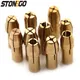 STONEGO 10Pcs Micro Collet Mini Drill Chuck Adapter 0.5mm-3.2mm Chuck Range Brass for Power